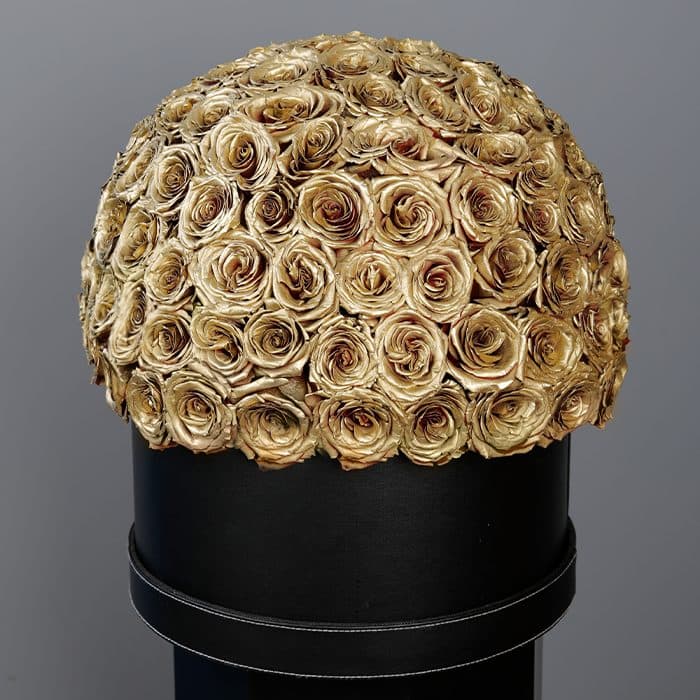 Astonishing 100 stems Sprayed Golden Roses