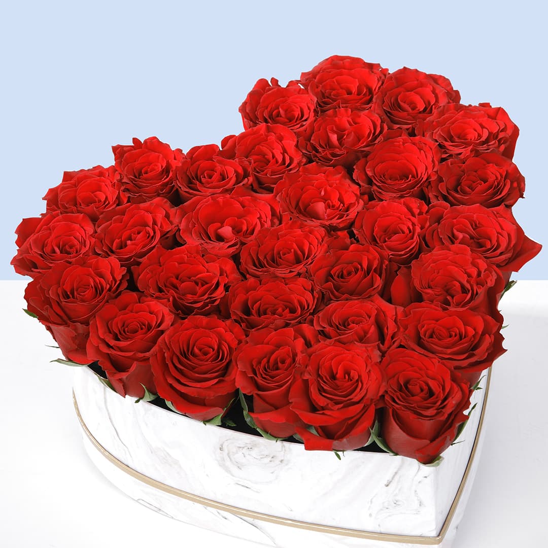 Heart Shape Red Rose Flowers valentines