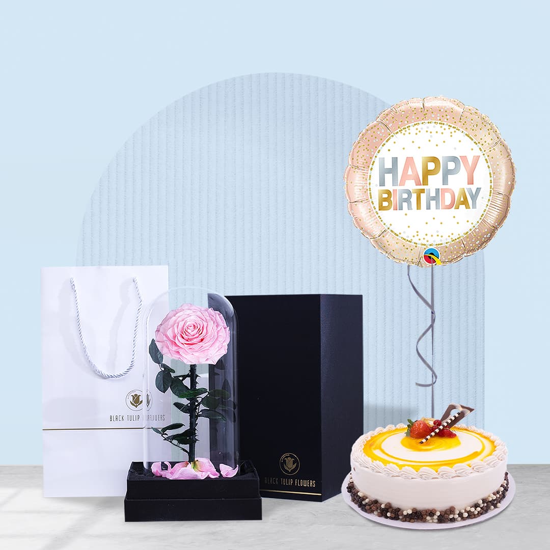 Forever Rose and Birthday Cake