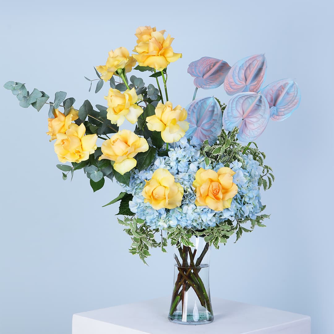 Yellow Garden roses,